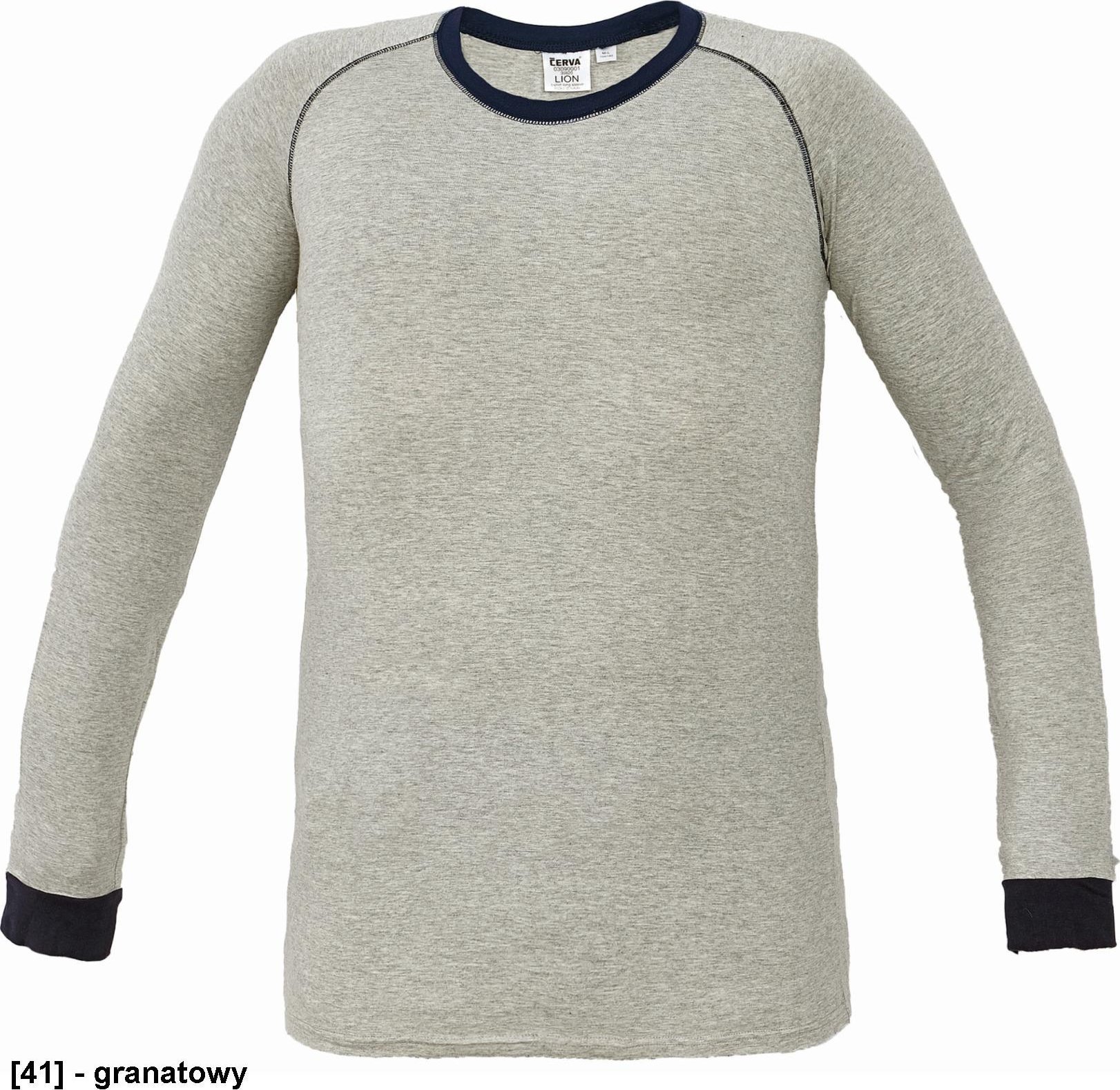 CERVA LION podkoszulek - męskI długi rękaw, włókno: sojowe 47%, bambusowe 24%, wersja zimowa - granatowy 4XL