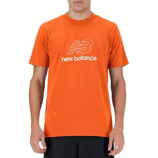 Koszulka New Balance MT41906TMO - pomarańczowa - Koszulki męskie - miniaturka - grafika 1