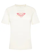 Koszulki i topy damskie - Roxy T-Shirt Oceanregular ERJZT06078 Écru Regular Fit - miniaturka - grafika 1