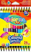 Przybory szkolne - Colorino Kredki dwustronne grube trójkątne 12/24, Jumbo, - miniaturka - grafika 1