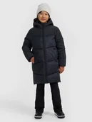 Kurtki i płaszcze dla dziewczynek - 4F Płaszcz puchowy z wypełnieniem syntetycznym dziewczęcy - czarny 134 (8-9 lat) - miniaturka - grafika 1
