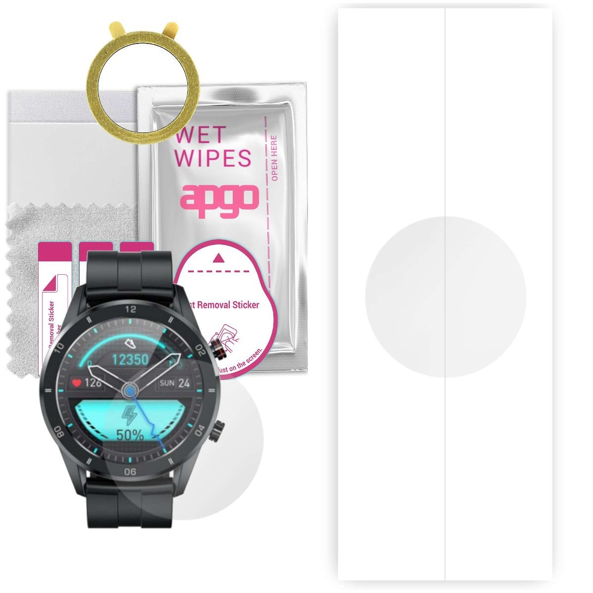 1x Folia hydrożelowa do Kumi Magic GT3 - apgo Smartwatch Hydrogel Protection Ochrona na ekran smartwatcha