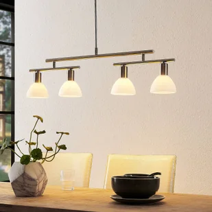 Lampa wisząca Kordelia Lindby, możliwość ściemniania, aluminiowy / szary / cynkowy, salon / jadalnia, metal, nowoczesny - Lampy sufitowe - miniaturka - grafika 2