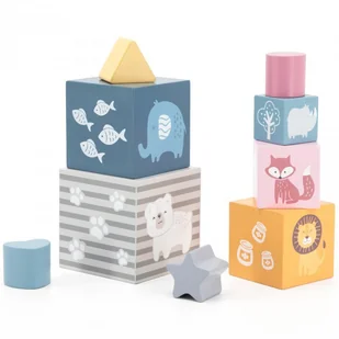 VIGA TOYS Klocki Drewniana Układanka Toys 44016 - Klocki - miniaturka - grafika 12