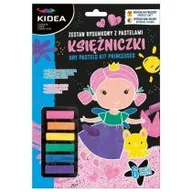 Przybory szkolne - Derform Zestaw rysunkowy z pastelami Księżniczki 6 kolorów - miniaturka - grafika 1