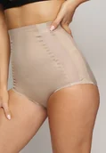 Majtki damskie - Beżowe Majtki Modelujące z Wysoką Talią Elissia - miniaturka - grafika 1