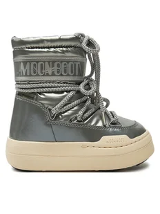 Moon Boot Śniegowce Junior Park Boot 80D3440020 Srebrny - Buty dla dziewczynek - miniaturka - grafika 1
