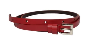 Damski Skórzany Pasek PolskaGalanteria.pl 10 mm CIEMNY CZERWONY Srebna Klamra - Paski Damski Skórzany Pasek PolskaGalanteria.pl 10 mm CIEMNY CZERWONY Srebna Klamra - Paski - miniaturka - grafika 1