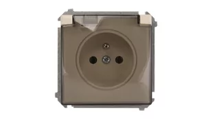 Kontakt Simon Gniazdo ścienne Basic z/u bryzgoszczelne (moduł) BMGZ1B.01/12a beż - Gniazdka elektryczne - miniaturka - grafika 1