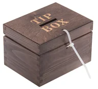 Skarbonki - BARTU PUDEŁKO drewniane TIP BOX SKARBONKA napiwek GRAWER - miniaturka - grafika 1