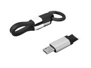 Kable USB - Kabel Usb - Microusb Brelok Mini Czarny Ltc Oplot - miniaturka - grafika 1