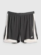 Spodenki męskie - 4F Spodenki do biegania szybkoschnące męskie - czarne XL - miniaturka - grafika 1