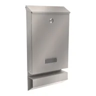 Skrzynki na listy - Skrzynka na listy A4 z tubą 23x8x43.5 cm Flavio srebrna 5901912898158 - miniaturka - grafika 1