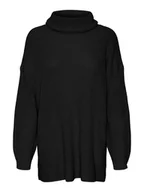 Swetry damskie - Vero Moda Golf w kolorze czarnym - miniaturka - grafika 1