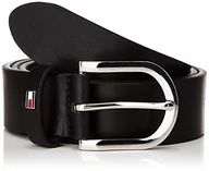 Paski - Tommy Hilfiger skórzany pasek damski New Danny Belt, czarny, 90 - miniaturka - grafika 1