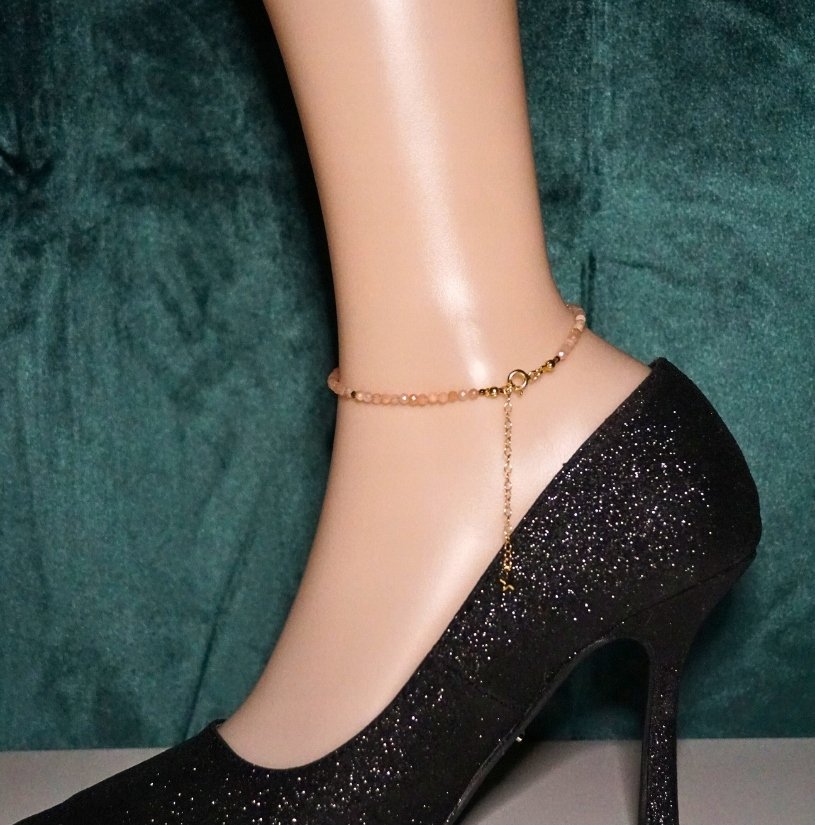 Bransoletka na nogę Kamień Słoneczny 3mm - Crystals Break