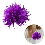 Broszki - Broszka Ozdobna, Spinka Do Włosów 2W1 Pióra Fiolet Bz207Fio - miniaturka - grafika 1