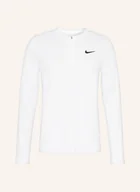 Moda i Uroda OUTLET - Nike Koszulka Z Długim Rękawem Court Dri-Fit Advantage Z Siateczki weiss - miniaturka - grafika 1