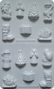 Forma do odlewów gipsu, motywy bożonarodzeniowe 3D, 7 elementów - Akcesoria rzeźbiarskie - miniaturka - grafika 1