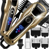 Maszynki do strzyżenia - Maszynka Do Strzyżenia Golenia Włosów Brody Ciała Bezprzewodowa Golarka LCD - miniaturka - grafika 1