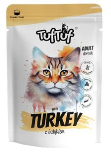 TUF TUF Mielonka z indykiem dla kota saszetka 300g - Mokra karma dla kotów - miniaturka - grafika 1