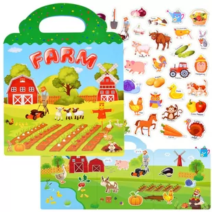Farma Album z Naklejkami Zwierzęta Warzywa ZA4764 - Zabawy w naśladowanie dorosłych - miniaturka - grafika 1