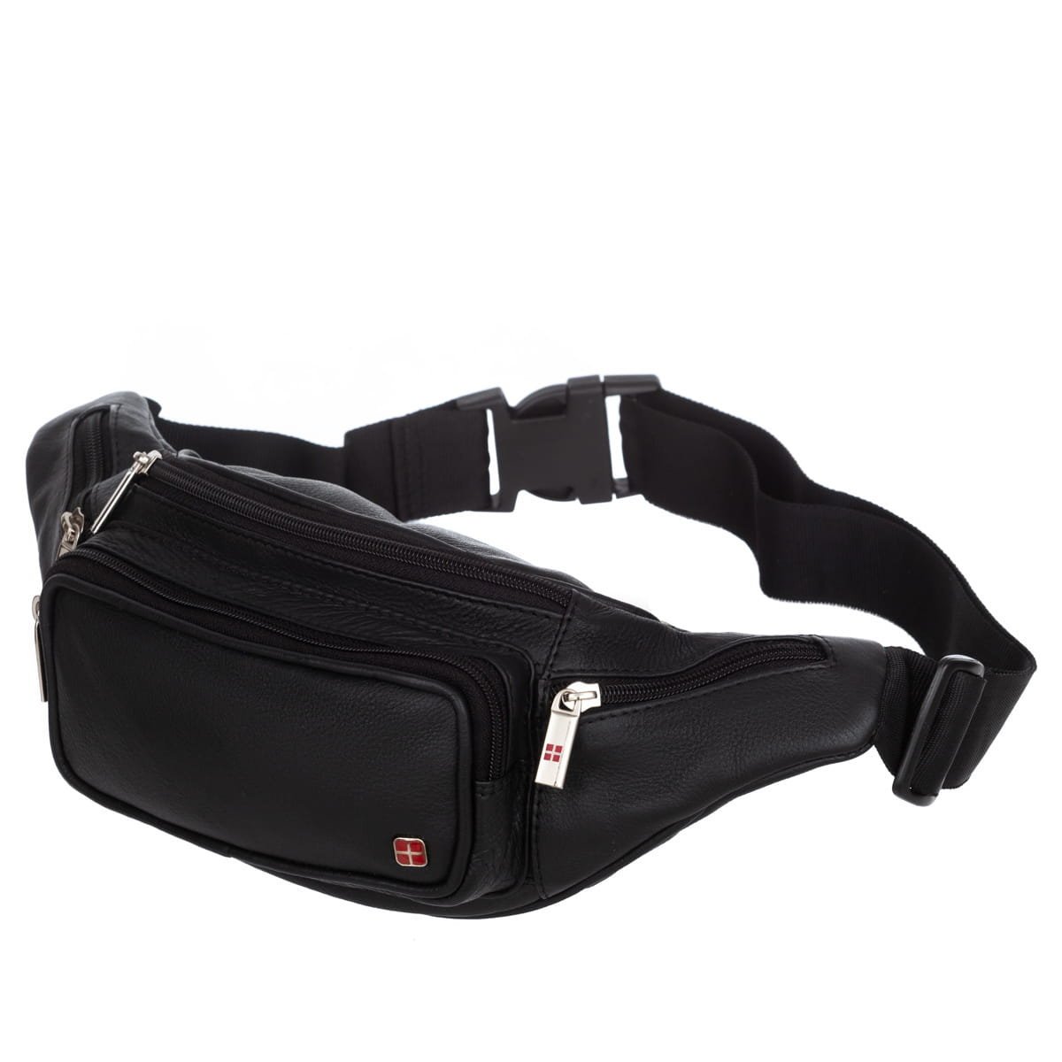 Saszetka Biodrowa Nerka Skórzana Albatross Czarna