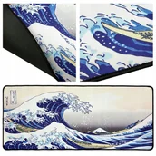 Podkładki pod mysz - Podkładka pod mysz klawiaturę xxl duża na biurko wielka fala 120x60 cm - miniaturka - grafika 1