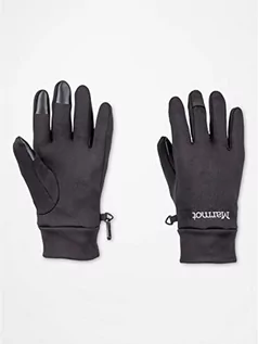 Rękawiczki - Marmot Męskie rękawice Power Stretch Connect, ciepłe i wodoodporne rękawiczki do ekranu dotykowego, polarowe rękawiczki turystyczne, wiatroszczelne rękawiczki, czarne, XS - grafika 1