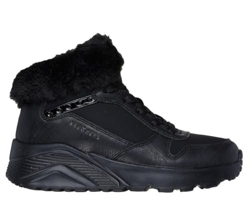 Skechers Uno Lite Comfurt Collar Botki, czarne, 30 EU, Czarny, 12.5 UK Child