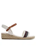 Buty dla dziewczynek - Tommy Hilfiger Espadryle Rope Wedge T3A7-32777-0048X100 S Biały - miniaturka - grafika 1