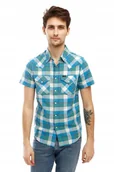 Koszule męskie - LEE SS WESTERN FADED GREEN L640NMLF S - miniaturka - grafika 1