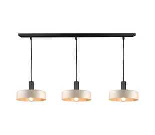 Żyrandol na lince LATTE 3xE27/60W/230V beżowy/czarny - Lampy sufitowe - miniaturka - grafika 1