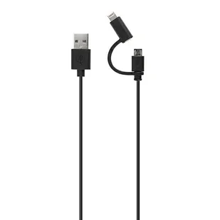 Xqisit kabel Combo USB A -microUSB/lightning 1.8m czarny/black 21250 - Kable USB - miniaturka - grafika 1