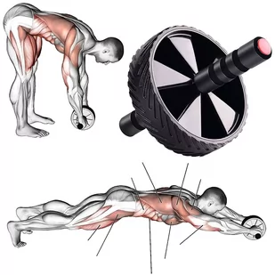 Kółko roller do ćwiczeń mięśni brzucha biceps ABS Wheel Fitness koło trening sport czarny - Etui i futerały do telefonów - miniaturka - grafika 3