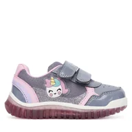 Buty dla dziewczynek - Sneakersy Geox B Lightyloo B5661A 002AS C1006 Szary - miniaturka - grafika 1