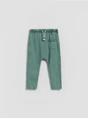 Spodenki dla niemowląt - Reserved - Legginsy z efektem sprania - ciemnozielony - miniaturka - grafika 1