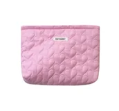 Kosmetyczki, organizery i kuferki - eCarla kosmetyczka pikowana różowa KS120R - miniaturka - grafika 1