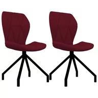 Krzesła - Krzesła jadalniane, 2 szt., czerwone, sztuczna skóra - miniaturka - grafika 1