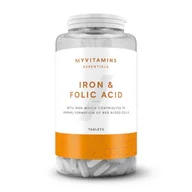 Odżywki białkowe - Myvitamins Żelazo & Kwas foliowy - 90tabletki - miniaturka - grafika 1
