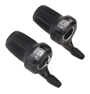 Części rowerowe - Przerzutka rowerowa microSHIFT Twist Shifter 3x7 Set | BLACK - miniaturka - grafika 1
