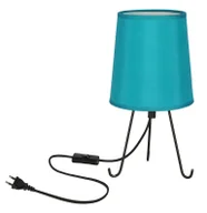 Lampy stojące - Niebieska lampka stołowa z abażurem C9-A77 - miniaturka - grafika 1
