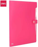 Teczki i skoroszyty - Teczka z przegródkami Deli B40102 8-przegródek różowa - miniaturka - grafika 1