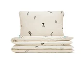 Pościel - pościel czarne listki 140x200 cm + 1x 60x50 cm - MUMLA - miniaturka - grafika 1