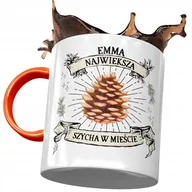 Kubki - Kubek Pomarańczowy Dla Emmy Żony Przyjaciółki z Nadrukiem ze Zdjęciem+ Opakowanie na prezent (wzór 01) - miniaturka - grafika 1