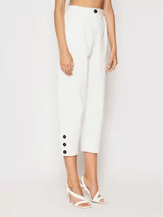 Spodnie damskie - Imperial Spodnie materiałowe P2D0BNP Biały Relaxed Fit - grafika 1