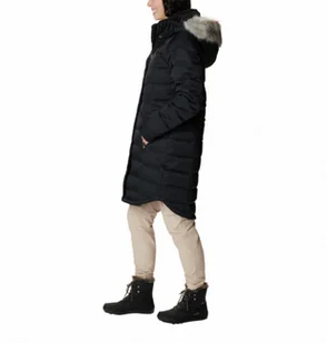 Damski płaszcz puchowy pikowany Columbia Belle Isle Mid Down Jacket - czarny - COLUMBIA - Płaszcze damskie - miniaturka - grafika 1