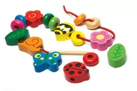 Prace ręczne dla dzieci - Zestaw drewnianych koralików do nawlekania Tidlo T0082 - miniaturka - grafika 1