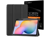 Etui do tabletów - Etui obudowa Alogy Smart Case do Galaxy Tab S6 Lite 10.4 P610/P615 Czarny + Szkło - miniaturka - grafika 1