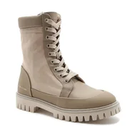 Botki damskie - Tommy Hilfiger Botki z dodatkiem skóry - miniaturka - grafika 1